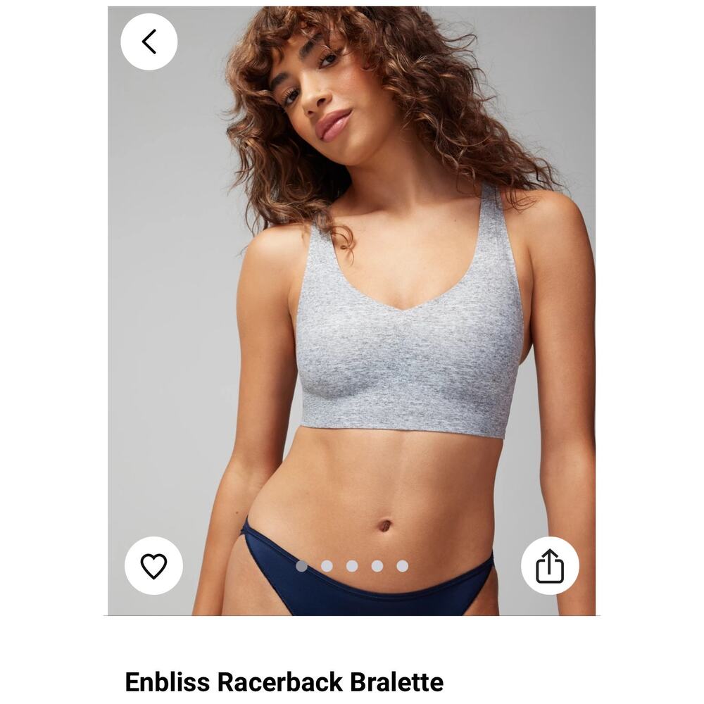 Soma Racerback Bralette NWT - Blurred Graphite - Size XL